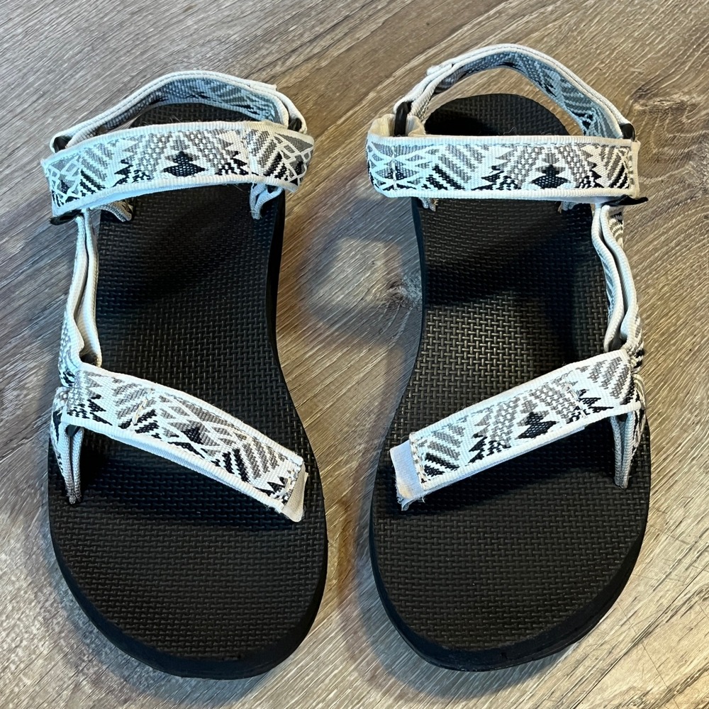 Teva Original Universal‎ Adventure Sandals Boomerang White Gray Women 8 UK6 EU39